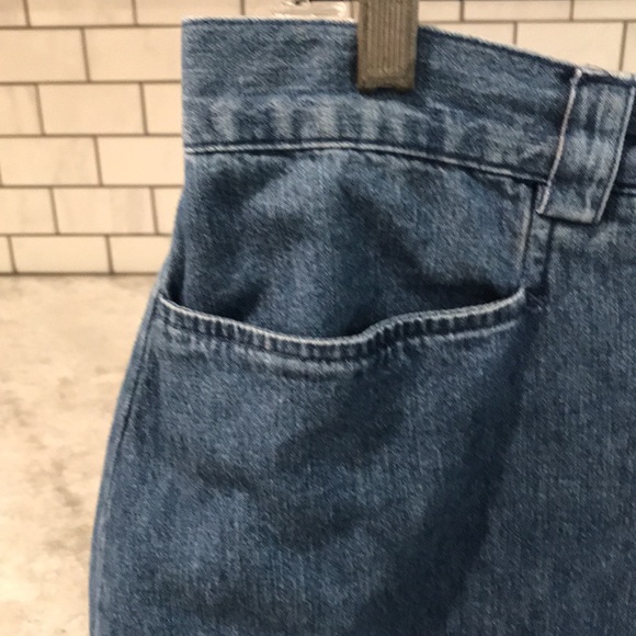 Vintage Marsh Landing Denim Skirt Womens 16 Button Up Blue Jean Lagenlook 90s - Picture 4 of 8